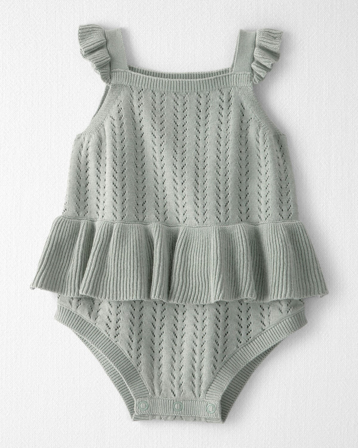 Baby Girl Organic Cotton Sweater Knit Bubble | Carter's Inc