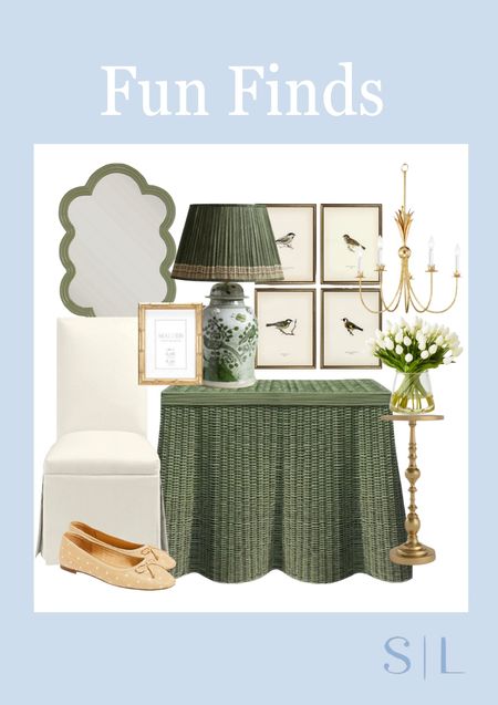 Fun finds!

The chair is pictured in the fabric, Sundance Ivory Insideout Performance fabric!

Lamp, dining chair, mirror, chandelier 

#LTKhome #LTKstyletip