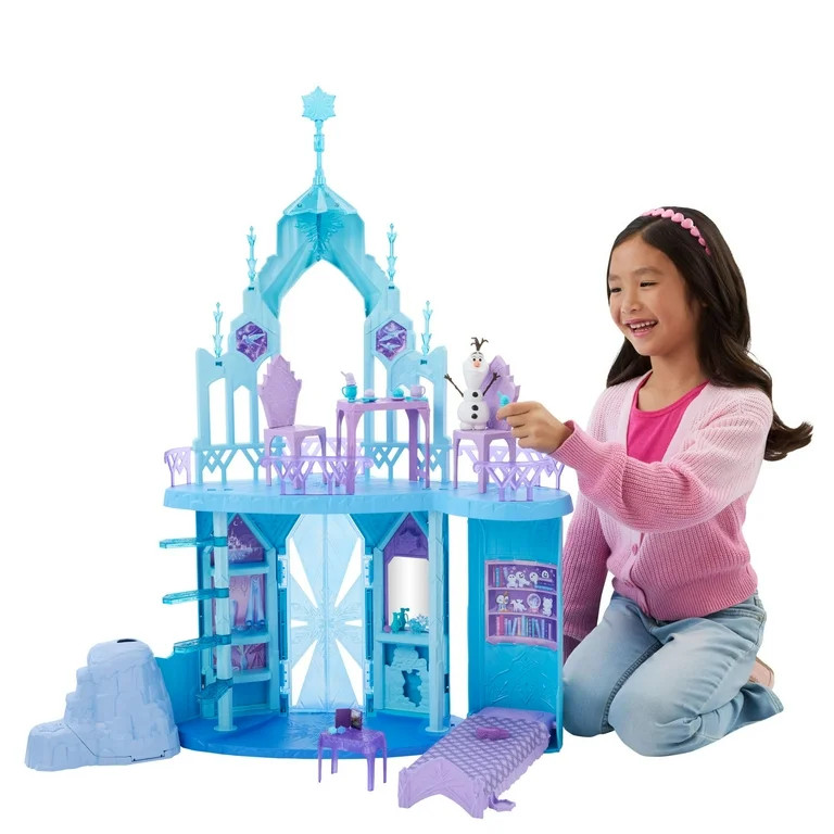 Disney Frozen Elsa’s Frozen Ice Palace Castle Playset with Olaf, 5 Play Areas & 21 Accessories | Walmart (US)