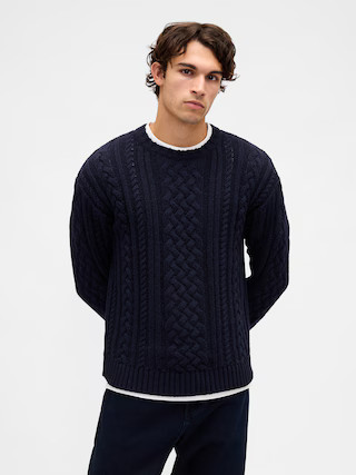 Relaxed Cable-Knit Sweater | Gap (US)