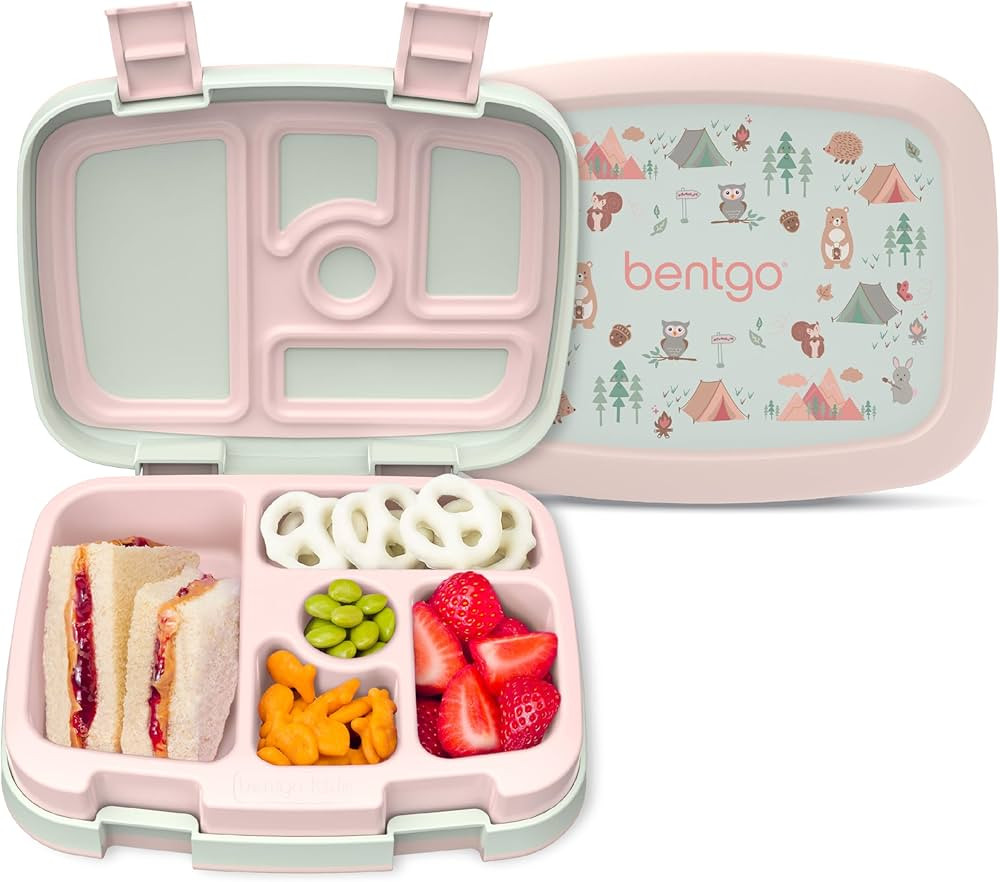 Bentgo® Kids Prints Leak-Proof, 5-Compartment Bento-Style Kids Lunch Box - Ideal Portion Sizes f... | Amazon (US)