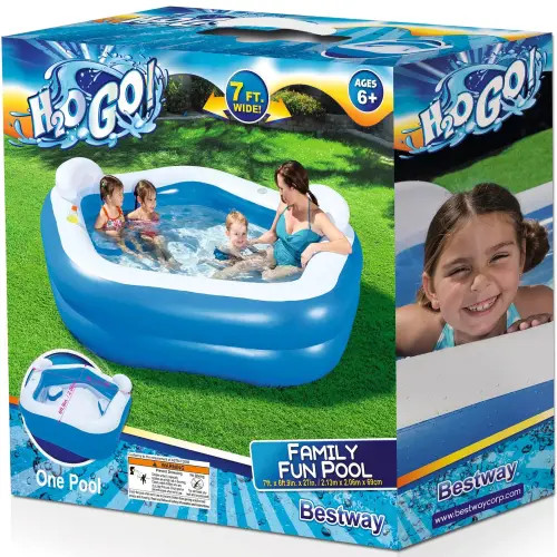 H2OGO! Family Fun Inflatable Kiddie Pool in Blue at Nordstrom | Nordstrom