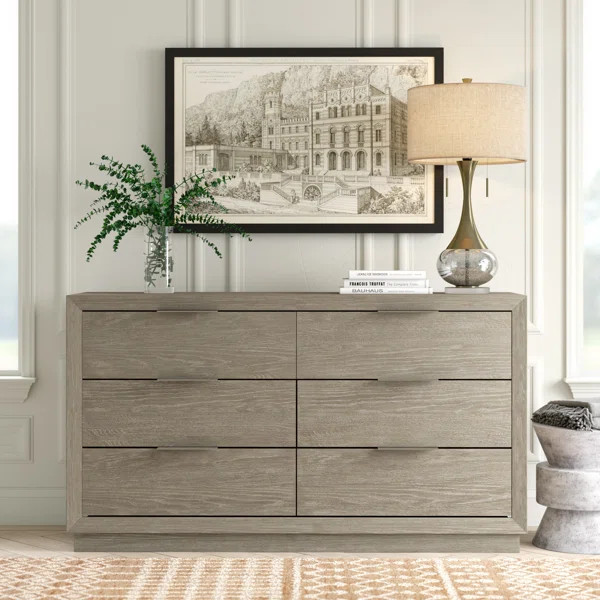 Delaplaine 6 Drawer 68" W Double Dresser | Wayfair Professional