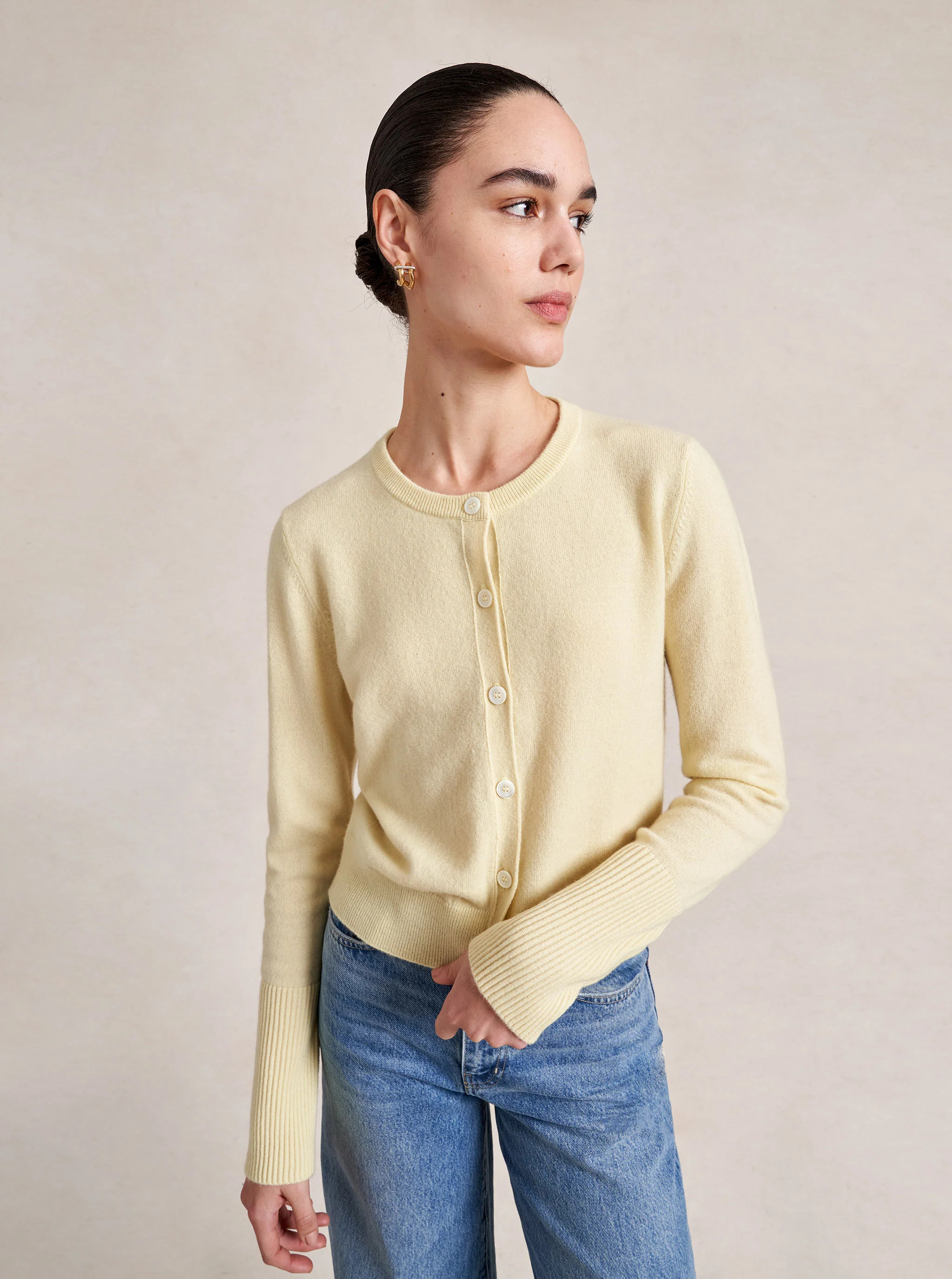 Solid Lean Lines Cardigan | La Ligne