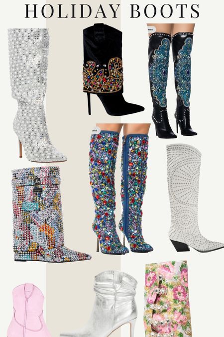 Holiday boots - booties - shoes - heels - boots - winter - party - holiday outfits - Christmas - New Year’s Eve 

#LTKshoecrush #LTKCyberWeek #LTKworkwear
