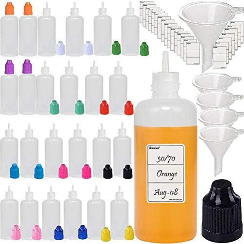 25pcs 50ml Squeeze Bottle Dispenser TIP Dropper Bottles in Mixed Colors LDPE Plastic (25, 50ML) | Amazon (US)