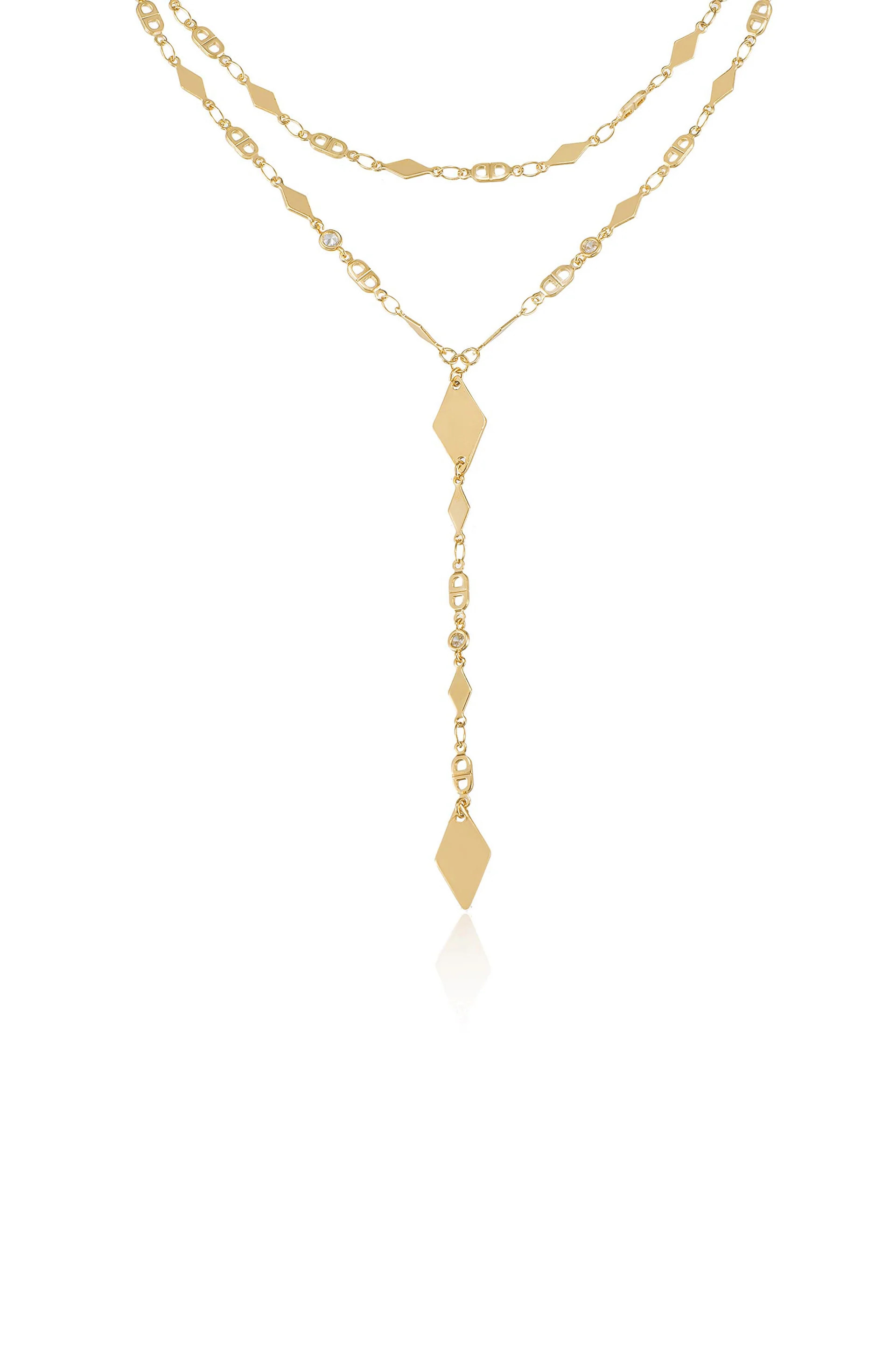 Augustine Layered Lariat Necklace | Ettika