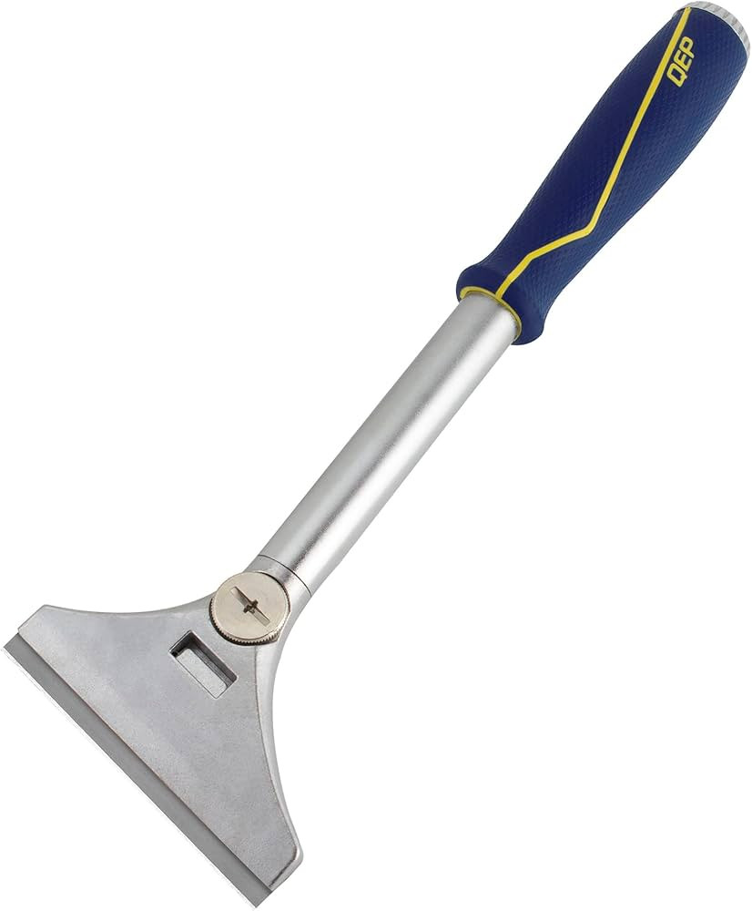 QEP 62920 4 in. Floor and Wall Razor Scraper with 5.25 in. Handle and Stainless Steel Blade | Amazon (US)