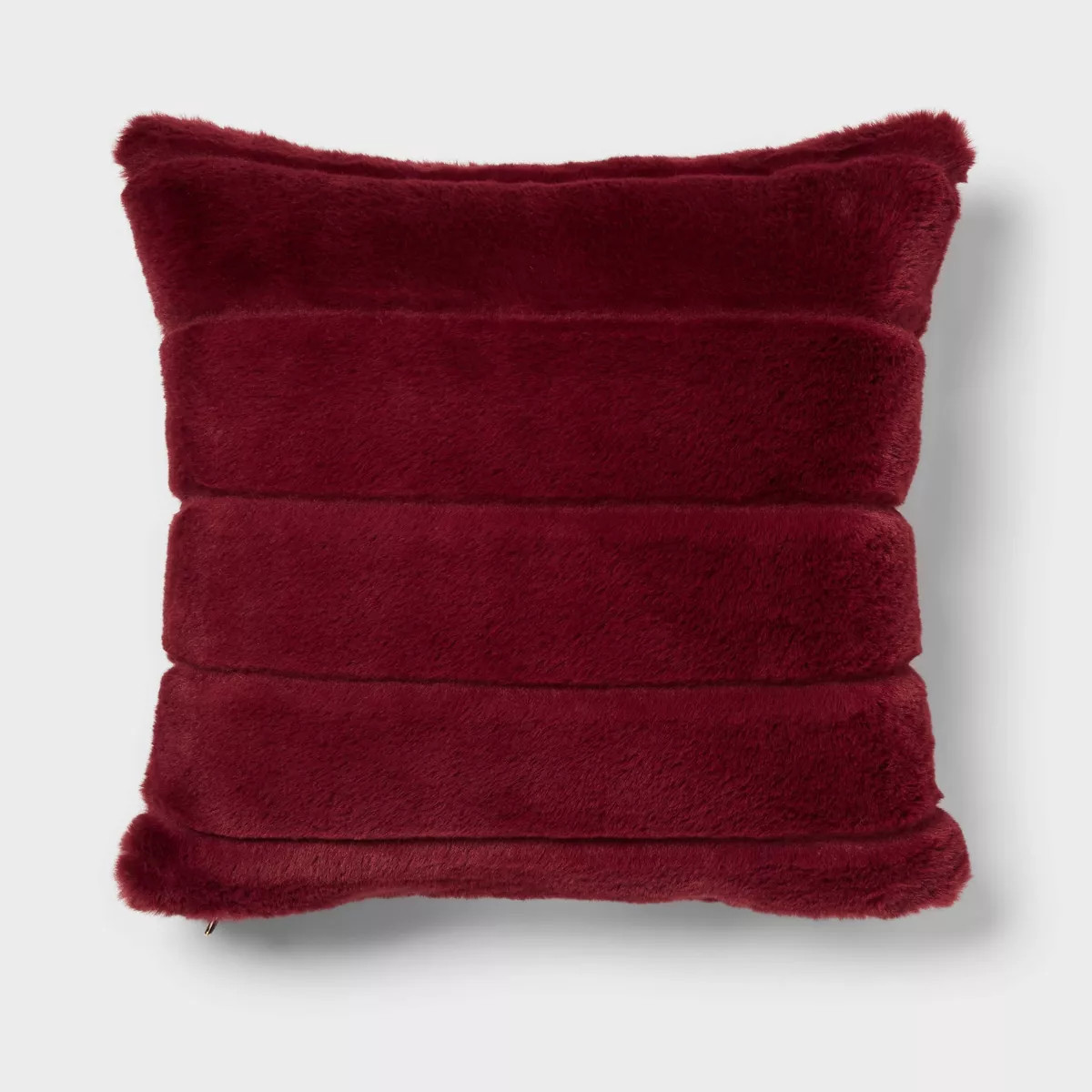 Square Faux Fur Channeled Decorative Throw Pillow - Threshold™ | Target