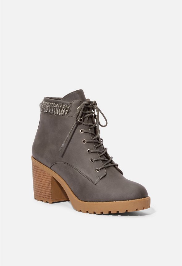 Brooke Sweater Cuff Lace-Up Bootie | JustFab
