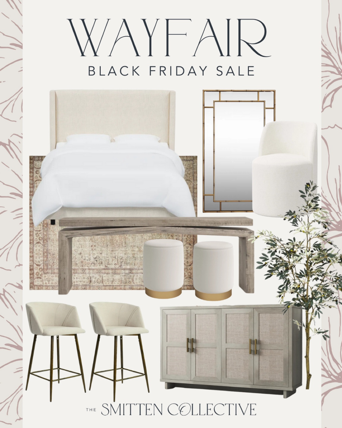 Best selling furniture at Wayfair on sale for Black Friday!

upholstered bed, console tables counter stools doorbuster sale, ottomans, rattan sideboard, olive tree, wall mirror, swivel dining chair 

#LTKCyberWeek #LTKsalealert #LTKhome