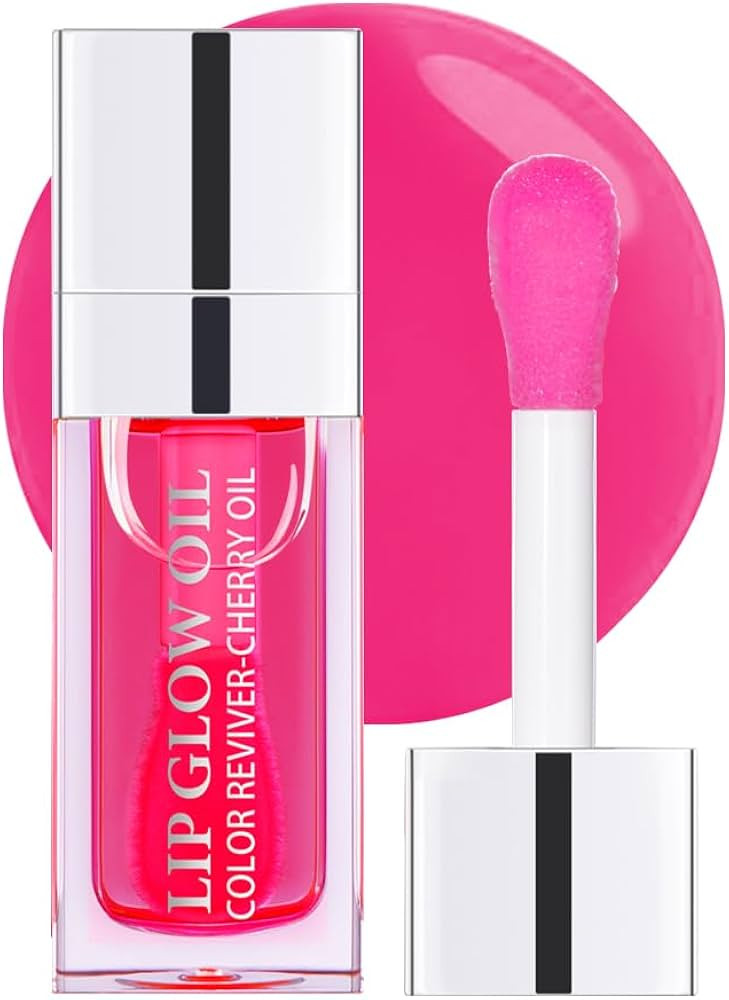 Hydrating Lip Glow Oil, Plumping Lip Oil, Tinted Lip Balm Lip Care, Transparent Toot Lip Oil, Moi... | Amazon (US)