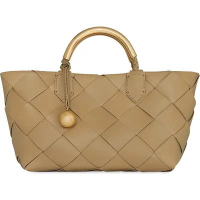 Rebecca Minkoff Mini Frankie Woven Leather Tote in Tawny at Nordstrom | Nordstrom