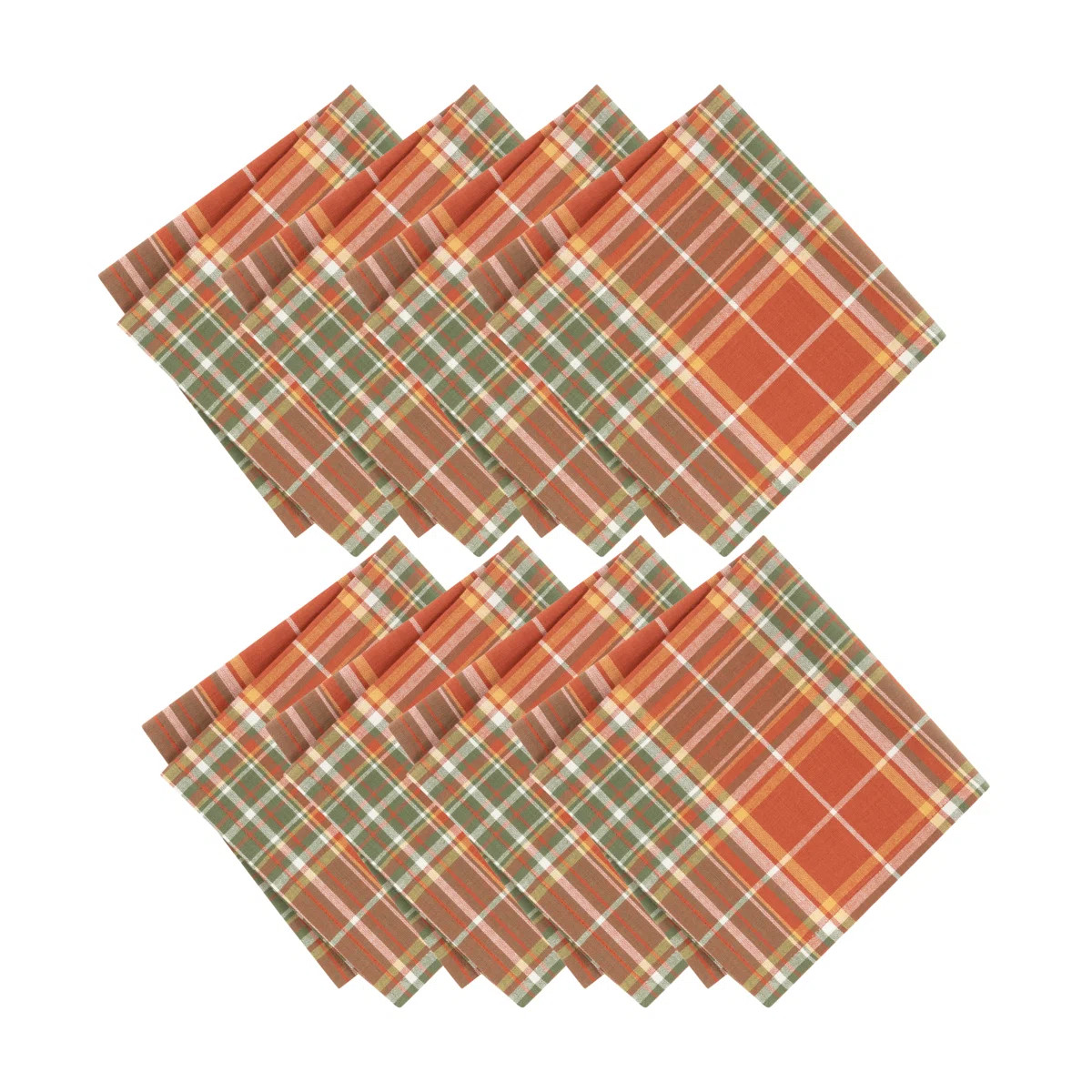 Wellsville Plaid Harvest Napkins, 17"x17" (Set of 8) | Wayfair North America