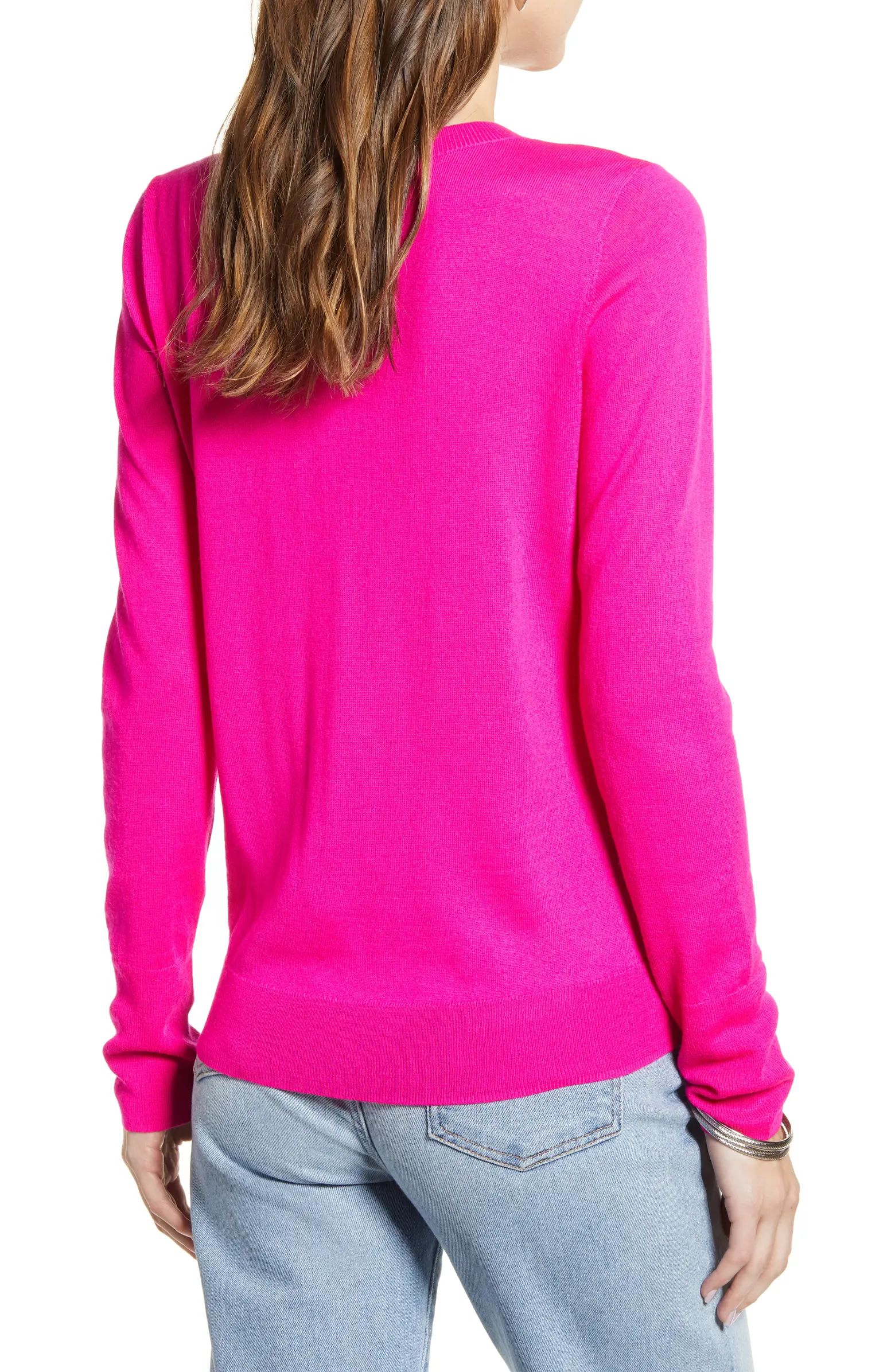 Halogen® Crewneck Merino Wool Blend Sweater | Nordstrom | Nordstrom