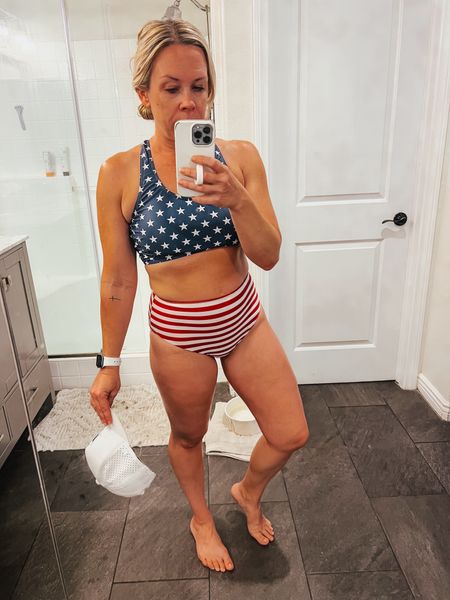 The perfect mom suit  for summer!! I love the American flag print but it comes in several other options. Runs tts wearing a mediumm

#LTKSwim #LTKStyleTip #LTKFindsUnder50