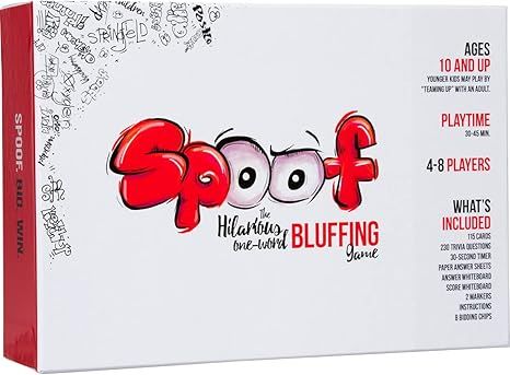 Spoof - The New Popular Hilarious Family Party Bluffing Board Game (for Adults & Teens, Kids Ages... | Amazon (US)