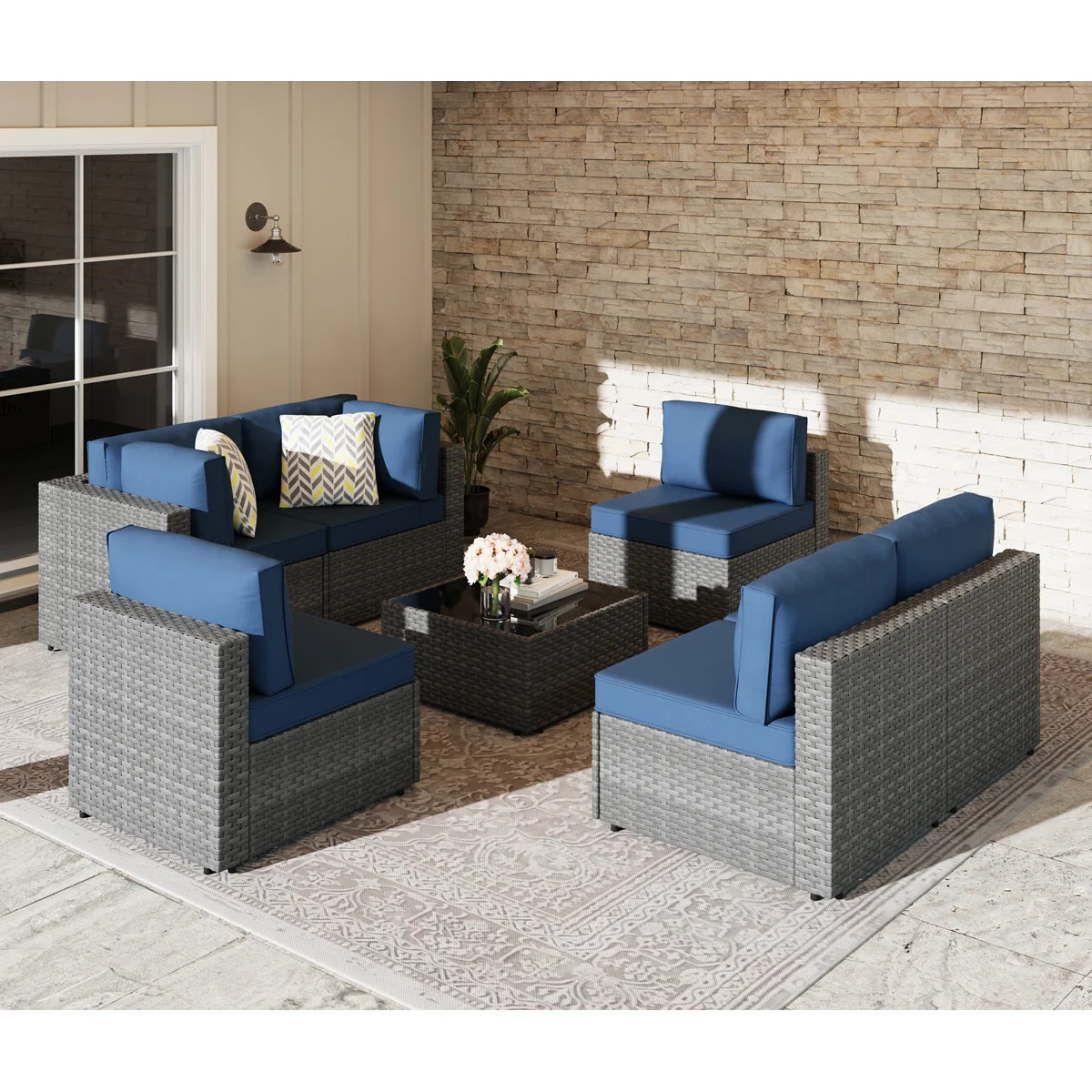 Alivia 6 - Person Outdoor Patio Set Seating Group with Cushions | Wayfair North America