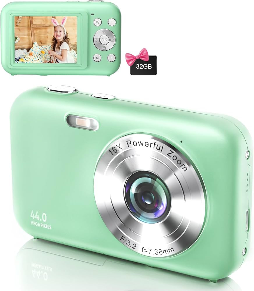 Amazon.com : Digital Camera, FHD 1080P Kids Camera with 32GB SD Card 44MP Point and Shoot Camera ... | Amazon (US)