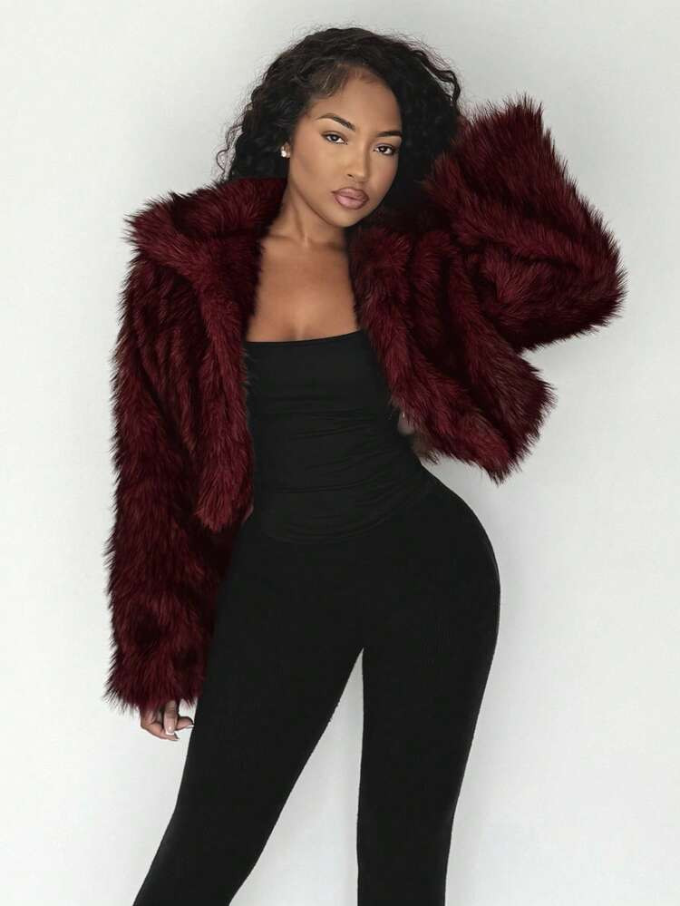 Cropped fur | SHEIN