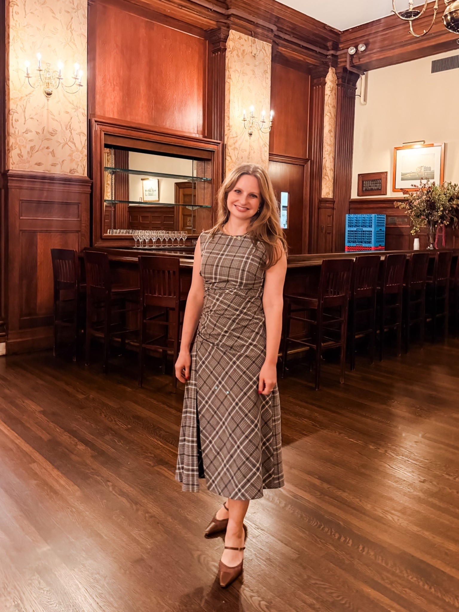 I have been craving dresses, and when I saw this one, it was an immediate ad to car. This dress fits like a dream, has the most beautiful details, and was just perfect for an event I had last night! It comes in regular and petite sizing, and I’m wearing a 2 petite. ￼