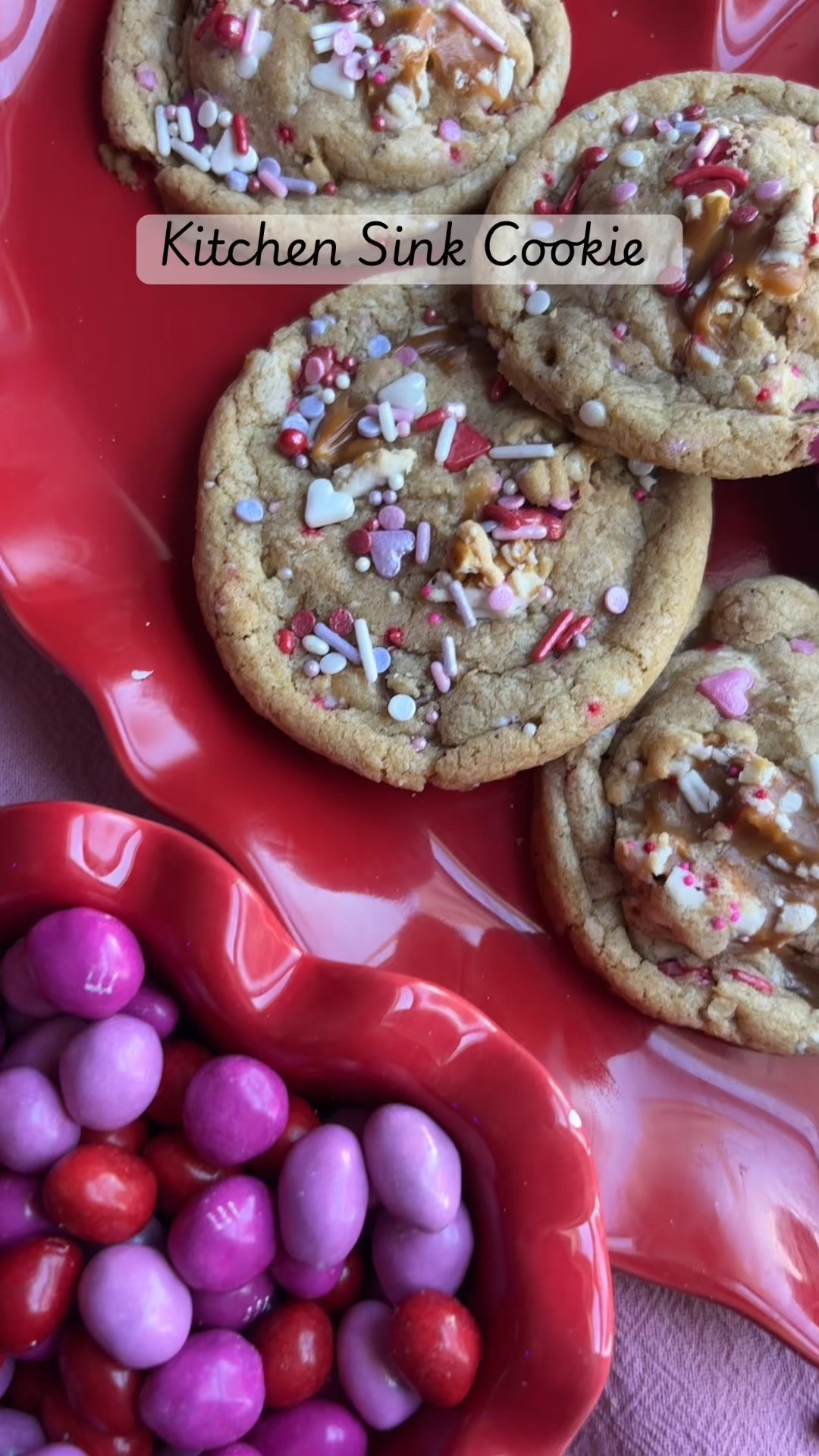 @Target Valentine’s Day kitchen sink cookies 🍪💗 made extra sweet with Target finds — caramel pretzel clusters, red & pink peanut M&M’s, and heart sprinkles for the ultimate homemade Valentine dessert. Perfect for Galentine’s, classroom treats, date night, or edible Valentine gifts. Easy Valentine cookie recipe idea using Target baking supplies + candy aisle favorites.

Kitchen sink cookies Valentine’s Day edition = sweet + salty + festive all in one bite ✨
Shop everything at Target & linked in my LTK 💘

#ValentinesDayCookies #KitchenSinkCookies #TargetFinds #ValentinesDayDesserts #TargetValentines #HomemadeValentines #ValentineTreats #BakingTok #EasyDesserts #SweetTreats #TargetCandy #GalentinesDay #ValentineBaking #LTKCreator #ShopMyLTK


#LTKSeasonal #LTKfoodie #LTKValentine
