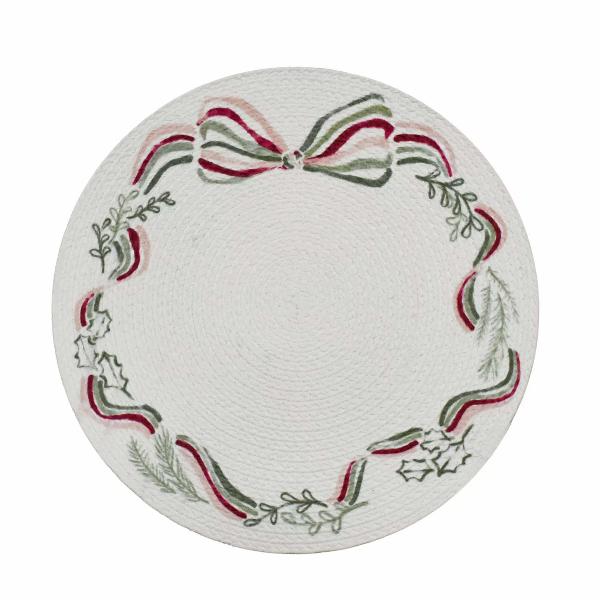St. Nicholas Square® Ribbon Wreath Printed Braid Placemat | Kohl's