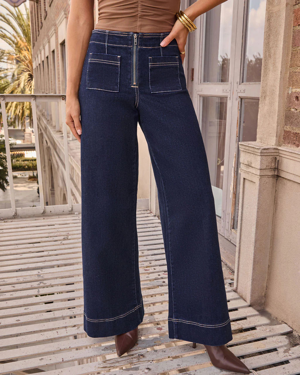 Raeley Super Stretch Wide Leg Jeans | VICI