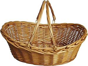Oypeip Wicker Basket Gift Baskets Empty Oval Willow Woven Picnic Basket Easter Candy Basket Large... | Amazon (US)