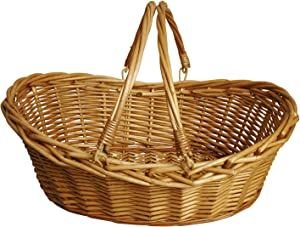 Oypeip Wicker Basket Gift Baskets Empty Oval Willow Woven Picnic Basket Easter Candy Basket Large... | Amazon (US)