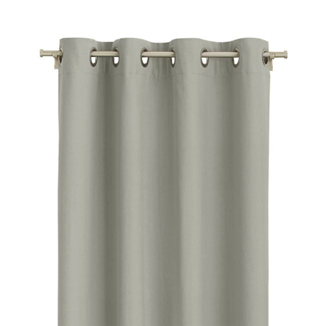 Wallace 52"x108" Grey Grommet Curtain Panel | Crate & Barrel