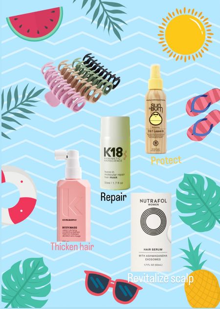 Top 5 Summer Hair Care products 
*protecthair *nourishscalp *repairhair *lessheat (pull up/or braid) *addshine *coverup *nourishfromwithin

#LTKtravel #LTKbeauty #LTKSeasonal
