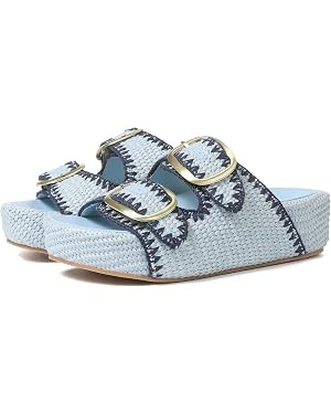 Platform Sandals For Women Espadrilles Open Toe Flatform Raffia Sandals Slip On Slide Sandals Cas... | Amazon (US)