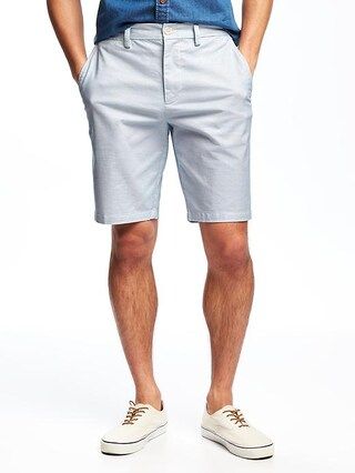 Old Navy Slim Built In Flex Ultimate Khaki Shorts For Men 10" Size 29W - Mini blue stripe | Old Navy US