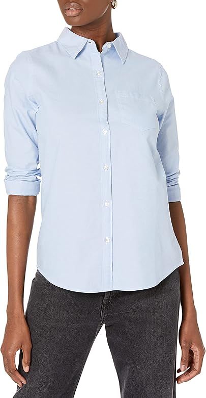 Amazon Essentials Women's Classic Fit Long Sleeve Button Down Oxford Shirt | Amazon (US)