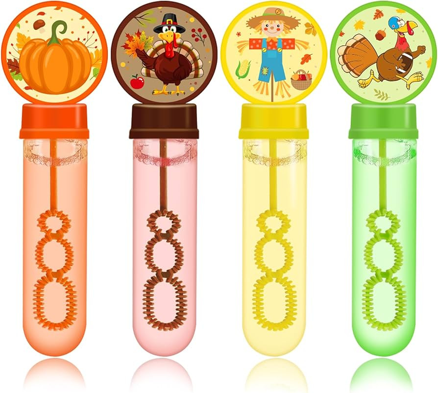 ZMLM 24Pack Fall Thanksgiving Party Favors Bubbles for kids - Turkey Bubbles Wands Bulk Fall Fest... | Amazon (US)
