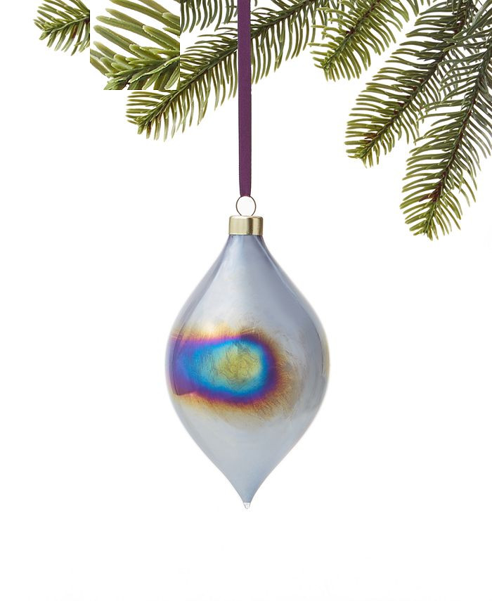 Holiday Lane Royal Holiday Iridescent Purple Glass Drop Ornament, Created for Macy's & Reviews - ... | Macys (US)