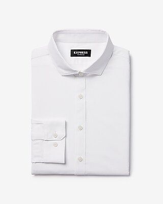 Slim Solid Wrinkle-resistant Performance Dress Shirt | Express