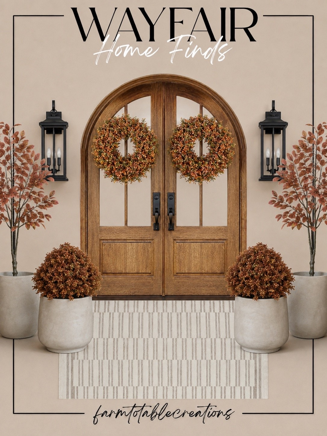 Wayfair Fall Entryway Finds

A warm and welcoming entry starts right at the front door. These Wayfair finds make it easy to bring in those cozy fall layers with beautiful autumn wreaths, warm outdoor lanterns, textured planters, seasonal greenery, and a neutral rug that pulls the whole look together. I love how the rich fall tones pair with the natural wood and soft neutrals for a timeless seasonal look.

Follow @farmtotablecreations on Instagram for more home finds and styling inspiration.

#Wayfair #FallDecor #FallEntryway #FrontPorchDecor #FallHomeDecor #AutumnDecor #EntrywayInspo #CozyHome #HomeFinds #FallPorch

#LTKHome #LTKSaleAlert #LTKSeasonal