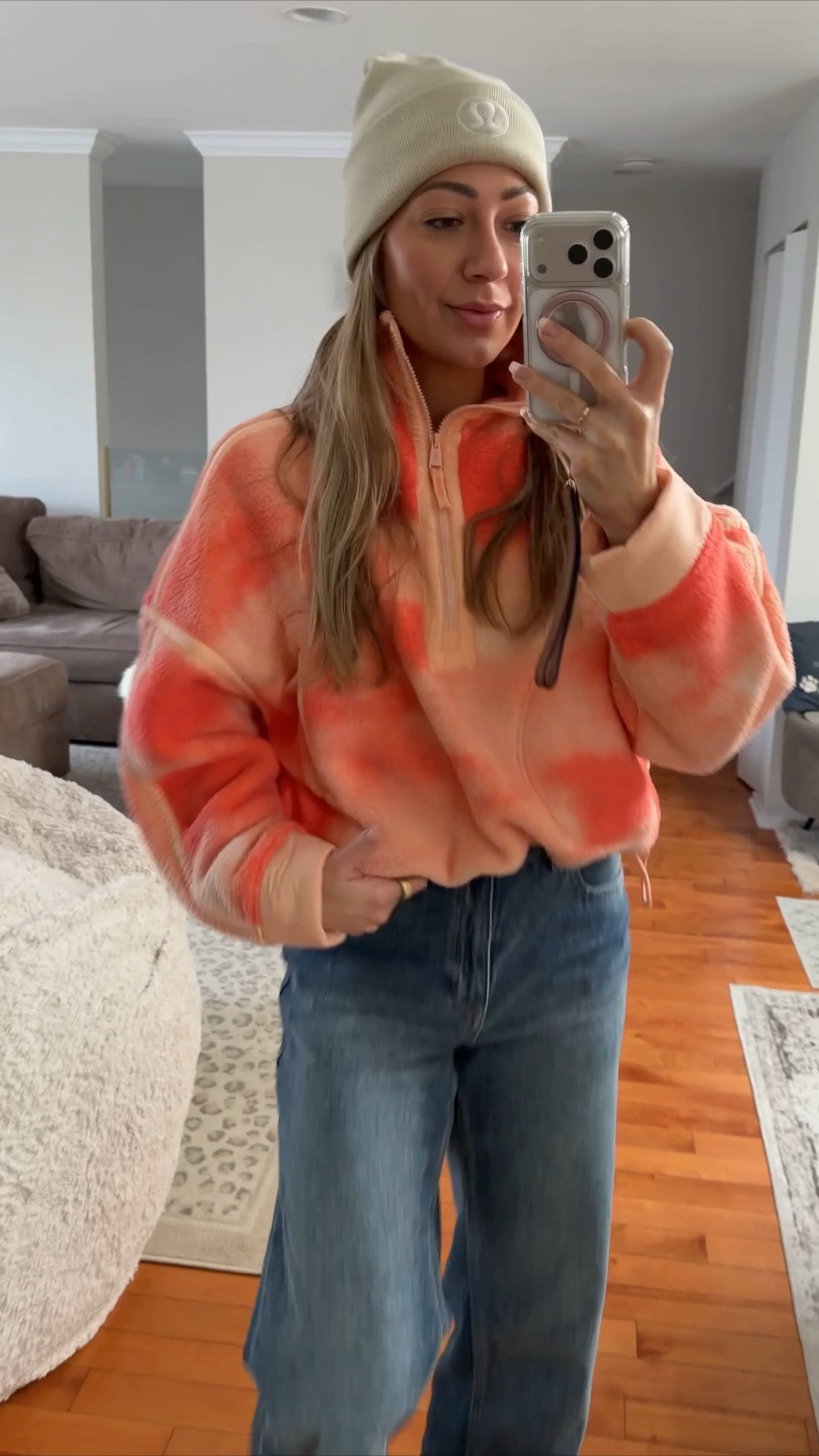 These are my all time favorite half zip pullovers… for a reason. Love that you can cinch in the sides, they’re incredibly soft and the colors and patterns are always so fun. 

Meant to be a bit oversized, but cropped in length so I always grab my regular clothing size (small).

#LTKActive #LTKSeasonal