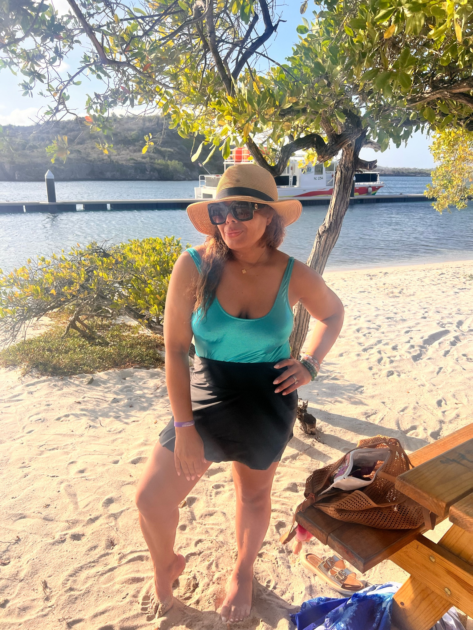 Capturing the colors of the turquoise sea  in this gorgeous teal swimsuit paired with this swim skirt for maximum comfort, after a fun filled day snorkeling with the family. Feeling the Caribbean spirit 💙🌊🔥

#LTKfindsunder100 #LTKmidsize #LTKfindsunder50