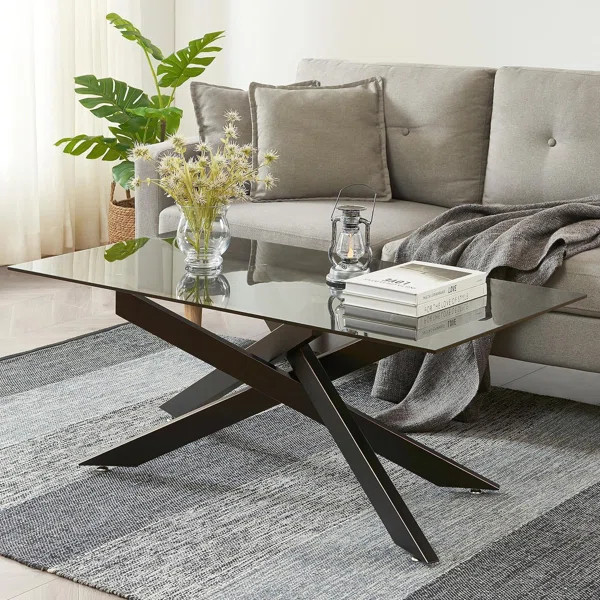 Shivaan Glass Top Coffee Table | Wayfair North America
