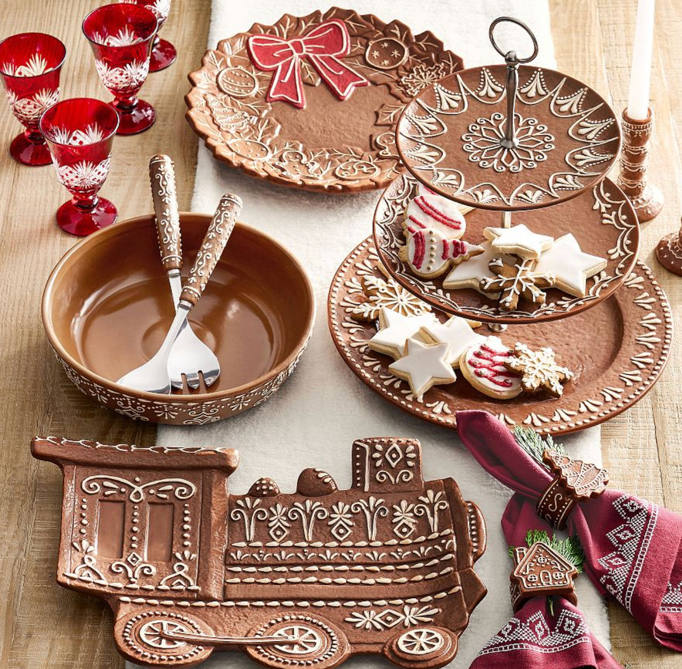 Christmas gingerbread serving trays, ceramic.  

 #LTKHoliday #LTKSeasonal #LTKHome