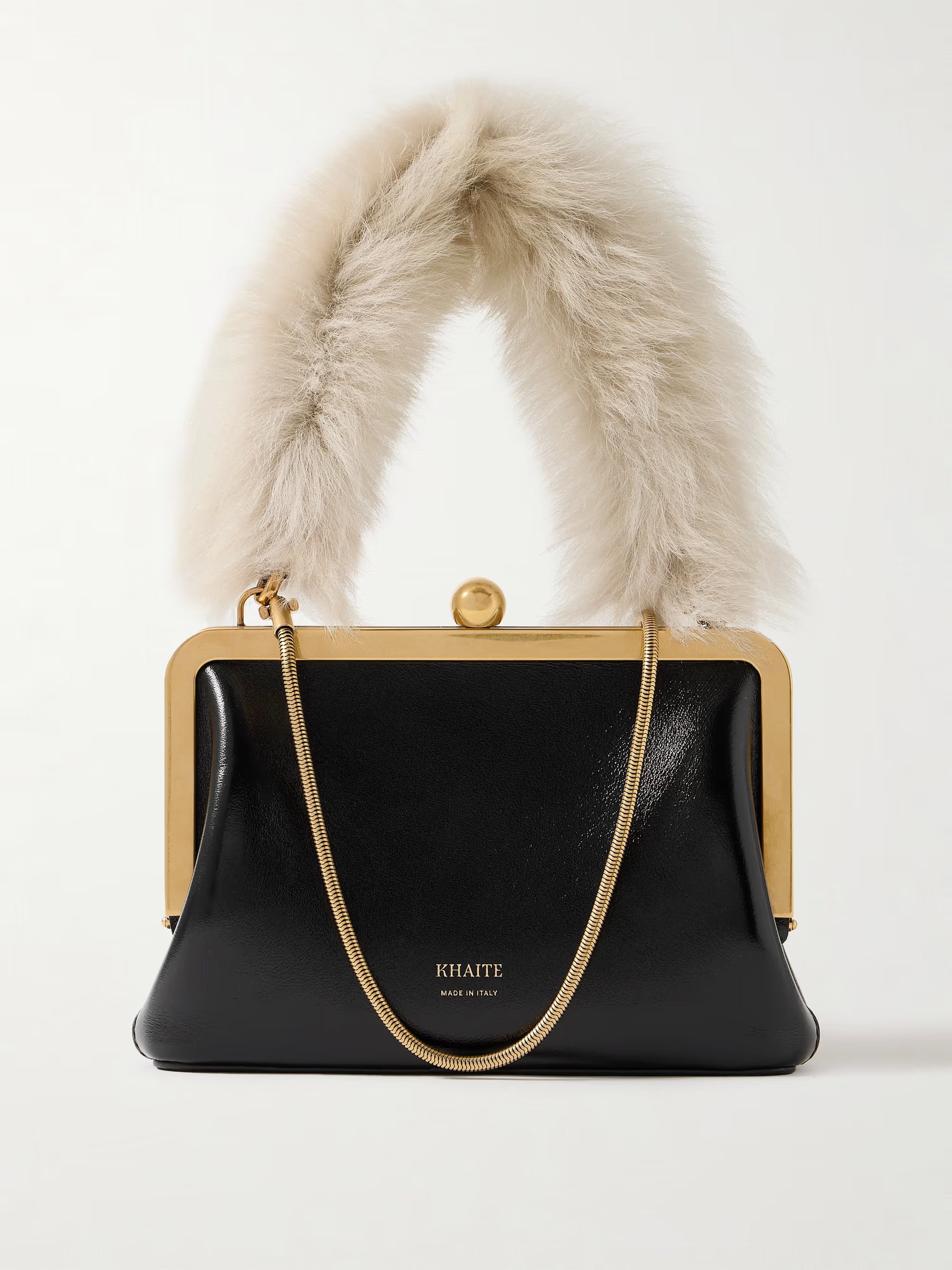 Lilith Tote aus Leder mit Shearling-Besatz | NET-A-PORTER (UK & EU)
