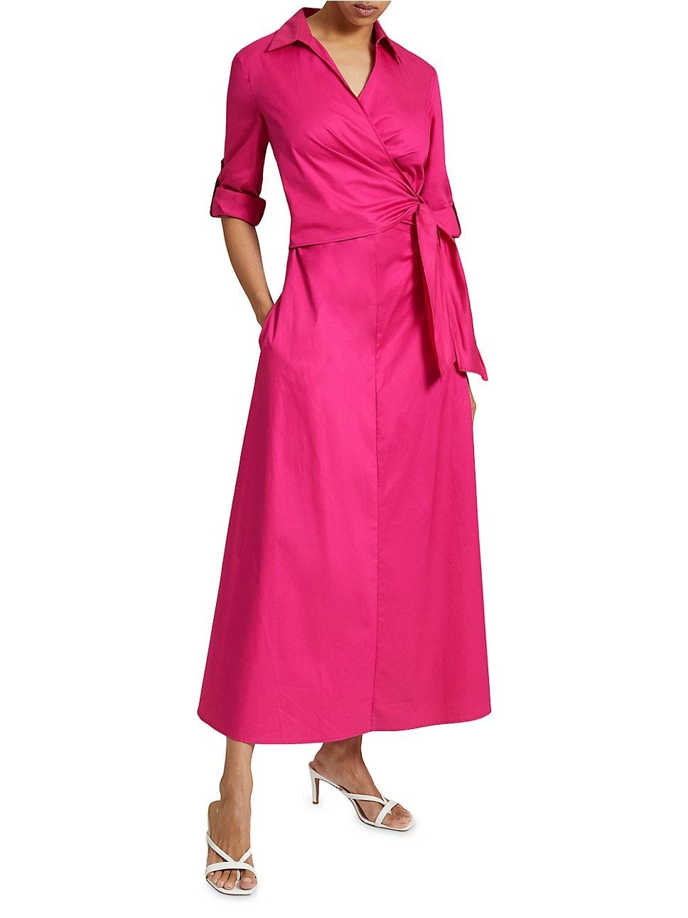 Pamela Poplin Wrap Shirtdress | Saks Fifth Avenue