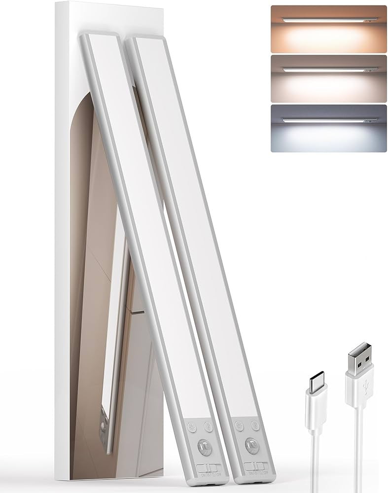 EZVALO 134 LED Under Cabinet Lights, 3200mAh Rechargeable Motion Sensor Light Indoor with 3 Color... | Amazon (US)