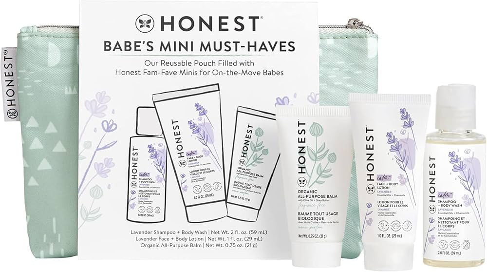 The Honest Company Babe's Mini Must Haves Gift Set | Travel Size Lavender Shampoo + Body Wash (2 ... | Amazon (US)