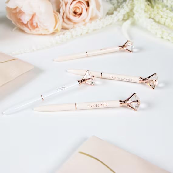 Bridal Party Diamond Jewel Pen  Unique Bridesmaids Gifts | Etsy | Etsy (US)