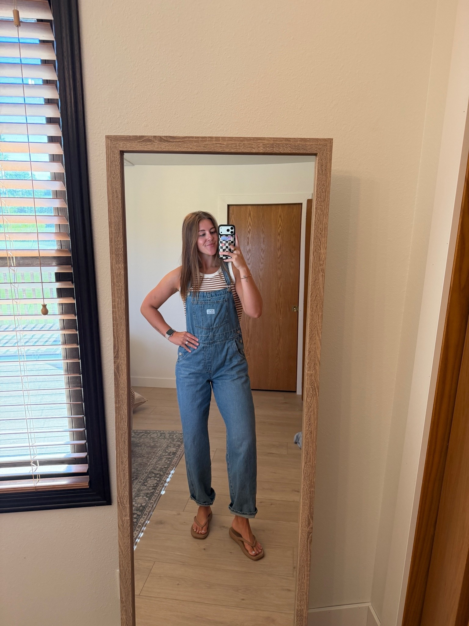 These overalls are the best! I have them in cream as well. I wear a size small, true to size! 
This tank is from a local boutique called ARIA clothing Co.

#LTKootd