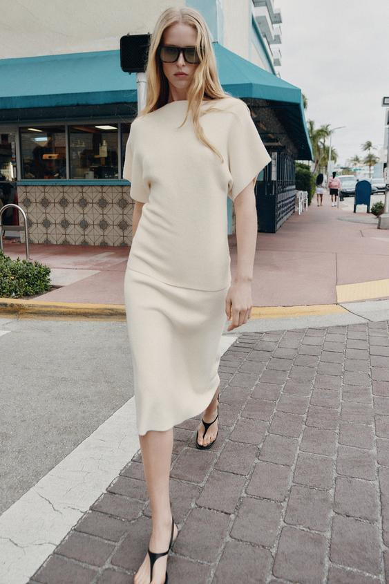 KNIT JUMPER WITH WIDE SLEEVES | Zara UK